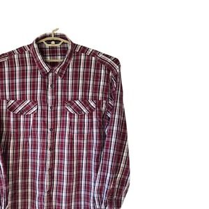Blue‎ Mariethe Francois Girbaud Plaid Long Sleeve Button Down Shirt XXXL